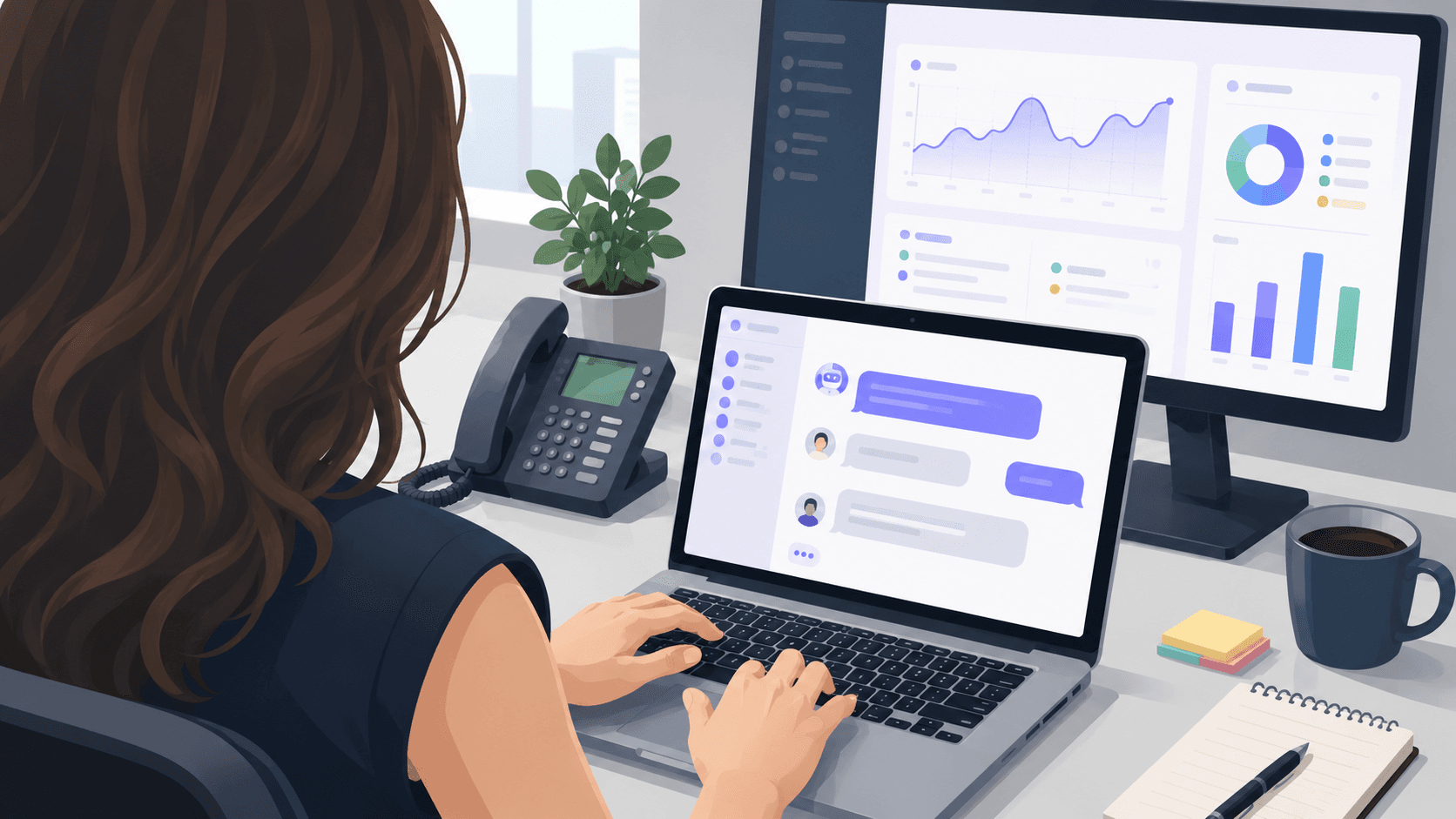 Chat message analysis illustration