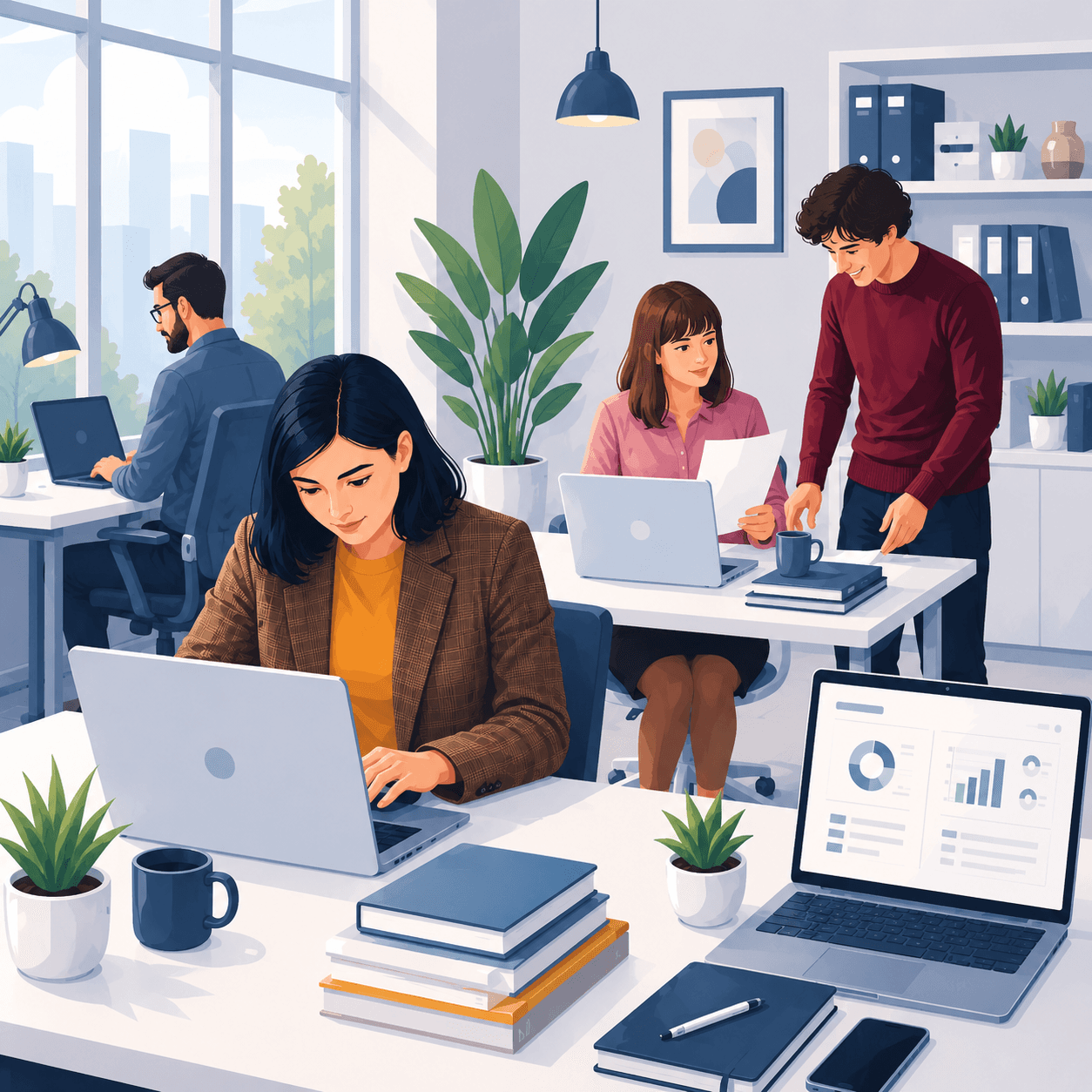 Team arbeitet gemeinsam mit der LivePly-Plattform